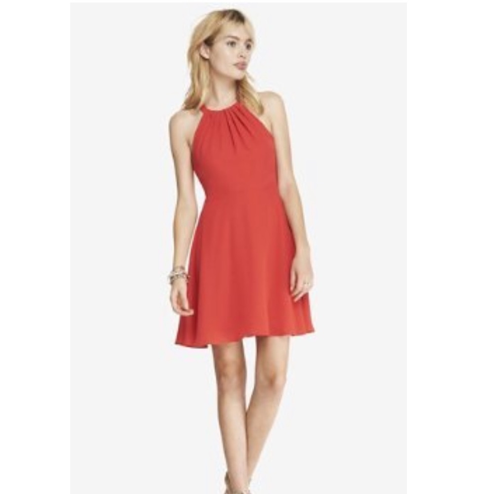 Express high neck skater dress